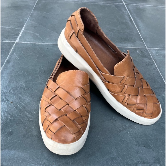 Frye Shoes - Frye Leather Woven Lena Loafers